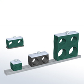 Stauff Clamps from Stauff Anglia, Twin Stauff Clamps twin series, mild steel, stainless steel, various special jaw materials including Fire Preventive versions, from Stauff Anglia